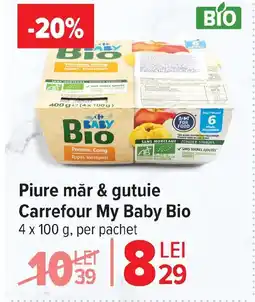 Carrefour Piure măr & gutuie Carrefour My Baby Bio Ofertă