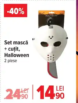 Carrefour Set mască + cuţit, Halloween Ofertă