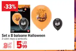Carrefour Set x 8 baloane Halloween Ofertă