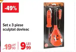 Carrefour Set x 3 piese sculptat dovleac Ofertă