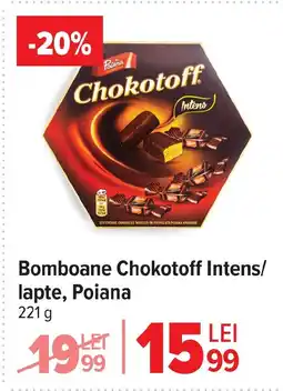 Carrefour Bomboane Chokotoff Intens/ lapte, Poiana Ofertă