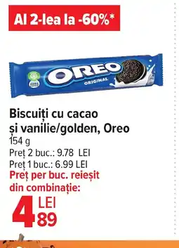 Carrefour Biscuiți cu cacao şi vanilie/golden, Oreo Ofertă