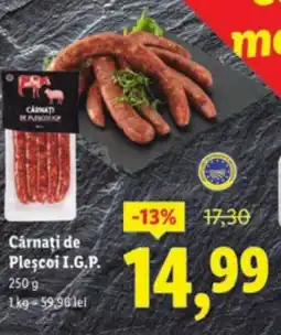 Lidl Cârnaţi de Pleșcoi I.G.P. Ofertă
