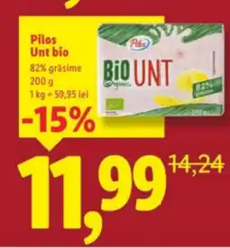 Lidl Pilos Unt bio Ofertă