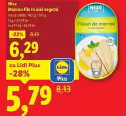 Lidl Nixe Macrou file în ulei vegetal Ofertă