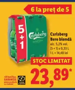 Lidl Carlsberg Bere blondǎ Ofertă