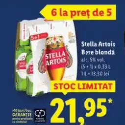 Lidl Stella Artois Bere blondă Ofertă