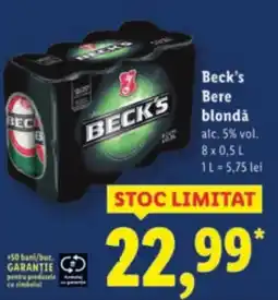 Lidl BECK'S Bere blondǎ Ofertă
