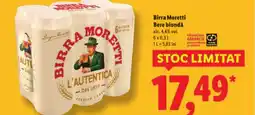 Lidl Birra Moretti Bere blondǎ Ofertă