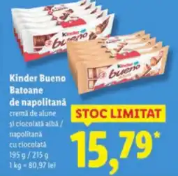 Lidl Kinder Bueno Batoane de napolitană Ofertă