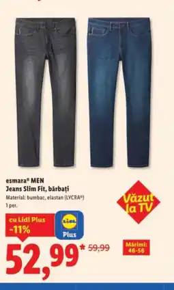 Lidl Esmara® Men Jeans Slim Fit, bărbați Ofertă