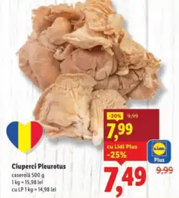 Lidl Ciuperci Pleurotus Ofertă