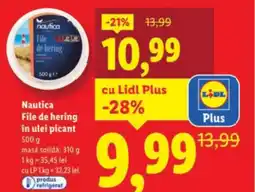Lidl Nautica File de hering în ulei picant Ofertă