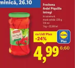 Lidl Freshona Ardei Piquillo intregi Ofertă