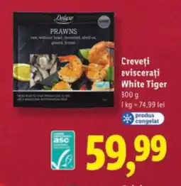 Lidl Deluxe Creveţi evisceraţi White Tiger Ofertă