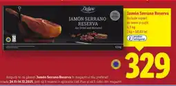 Lidl Deluxe Jamón Serrano Reserva Ofertă