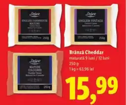 Lidl Deluxe Brânză Cheddar Ofertă