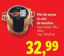 Lidl File de ansoa în ulei de măsline Ofertă