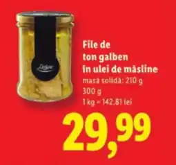 Lidl File de ton galben în ulei de măsline Ofertă