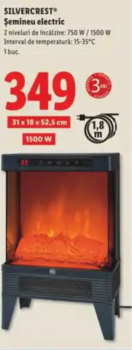 Lidl SILVERCREST Şemineu electric Ofertă