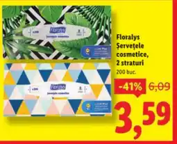 Lidl Floralys Şerveţele cosmetice, 2 straturi Ofertă