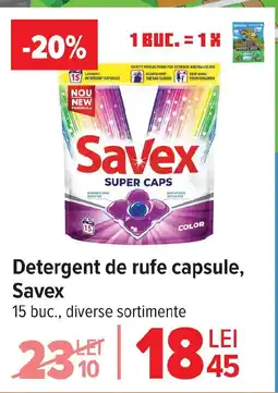 Carrefour Market Detergent de rufe capsule, Savex Ofertă