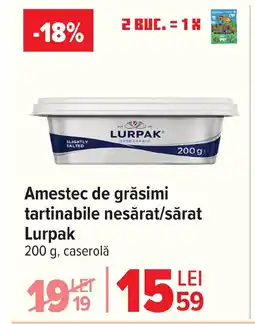 Carrefour Market Amestec de grăsimi tartinabile nesǎrat/sărat Lurpak Ofertă