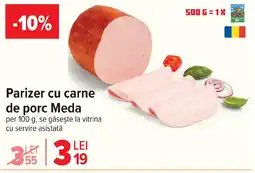 Carrefour Market Parizer cu carne de porc Meda Ofertă