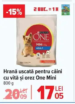 Carrefour Market Hrană uscată pentru câini cu vită şi orez One Mini Ofertă