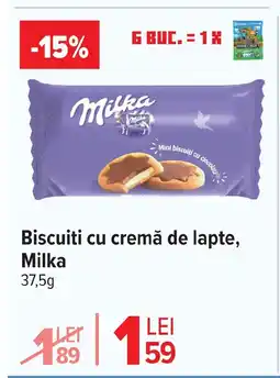 Carrefour Market Biscuiti cu cremă de lapte, Milka Ofertă