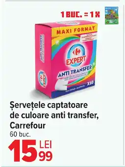 Carrefour Market Şerveţele captatoare de culoare anti transfer, Carrefour Ofertă