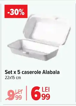 Carrefour Market Set x 5 caserole Alabala Ofertă