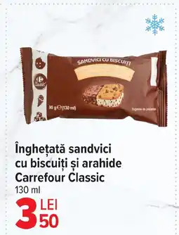 Carrefour Market Îngheţată sandvici cu biscuiți și arahide Carrefour Classic Ofertă