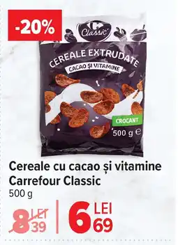 Carrefour Market Cereale cu cacao şi vitamine Carrefour Classic Ofertă