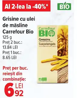 Carrefour Market Grisine cu ulei de măsline Carrefour Bio Ofertă