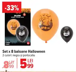Carrefour Market Set x 8 baloane Halloween Ofertă