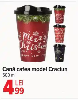 Carrefour Market Cană cafea model Craciun Ofertă