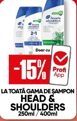 PROFI La toată gama de sampon head & shoulders Ofertă