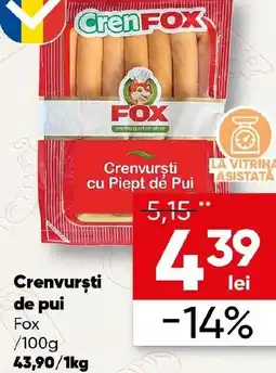 PROFI Crenvursti cu Piept de Pui FOX Ofertă