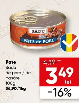 PROFI Pate Sadu de porc / de pasăre Ofertă