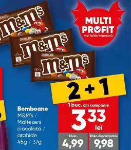 PROFI Bomboane M&M's / Maltesers ciocolată / arahide Ofertă