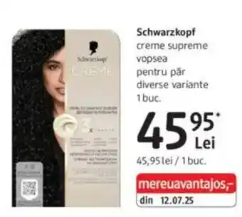 DM Schwarzkopf creme supreme vopsea pentru păr Ofertă