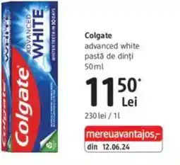 DM Colgate advanced white pastă de dinți Ofertă