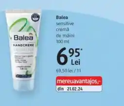 DM Balea sensitive cremă de mâini Ofertă