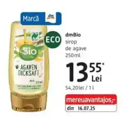 DM DmBio sirop de agave Ofertă