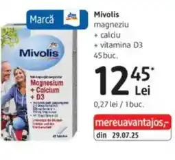 DM Mivolis magneziu + calciu + vitamina D3 Ofertă