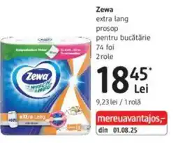 DM Zewa extra Lang prosop pentru bucătărie 74 foi Ofertă