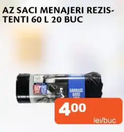 Unicarm Az saci menajeri rezis- tenti 60 l 20 buc Ofertă