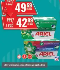 CBA ARIEL Color/Mountain Spring detergent rufe capsule Ofertă
