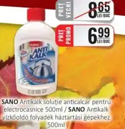 CBA SANO Antikalk soluție anticalcar pentru electrocasnice Ofertă